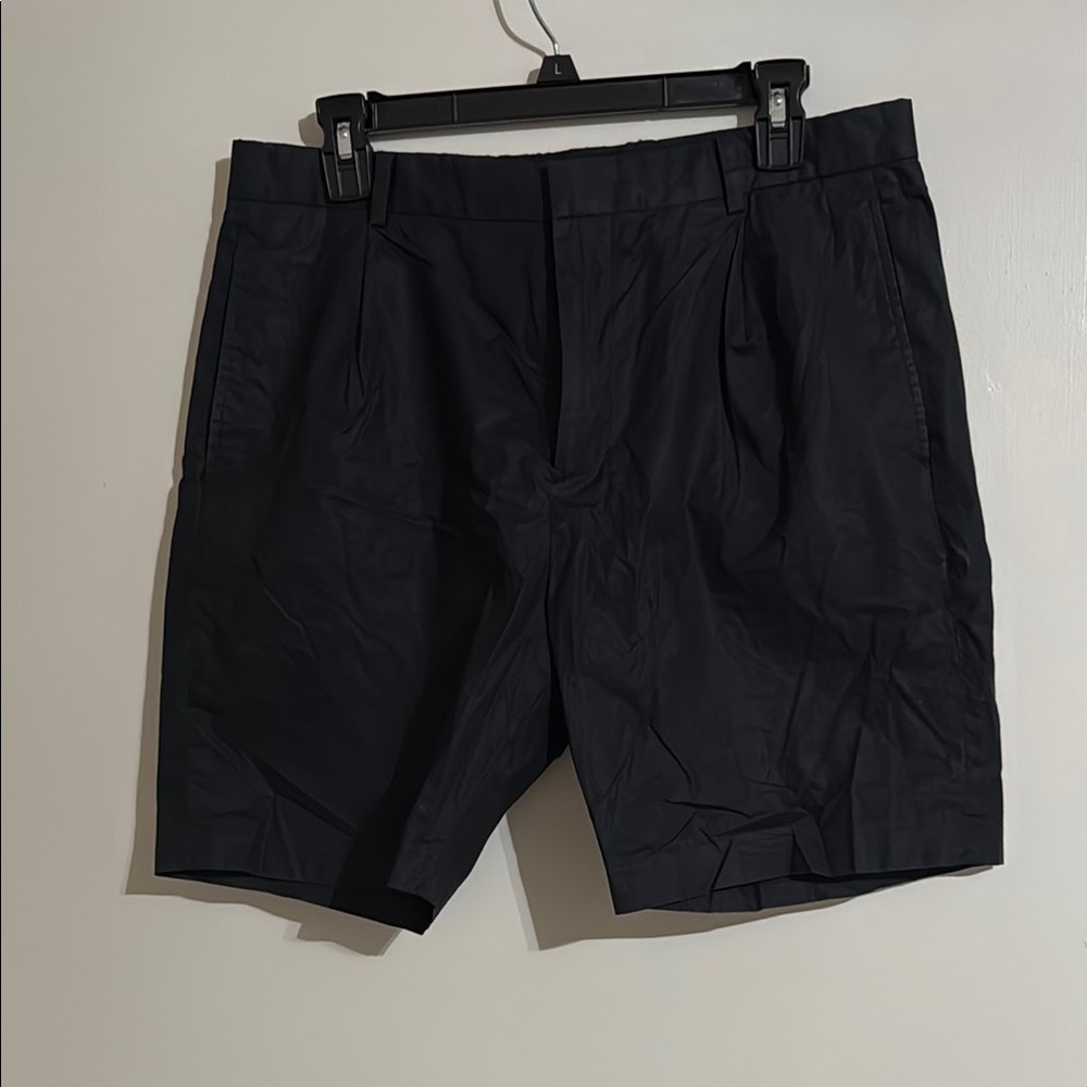 Theory Black Flat Front Shorts